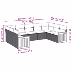 VidaXL 3260354 ensemble de meubles de jardin