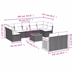 VidaXL 3260368 ensemble de meubles de jardin