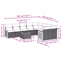 VidaXL 3260386 ensemble de meubles de jardin