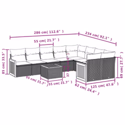 VidaXL 3260390 ensemble de meubles de jardin