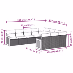 VidaXL 3260420 ensemble de meubles de jardin