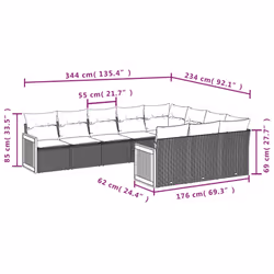 VidaXL 3260424 ensemble de meubles de jardin