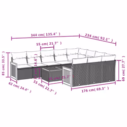 VidaXL 3260425 ensemble de meubles de jardin