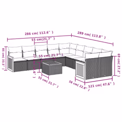 VidaXL 3260439 ensemble de meubles de jardin