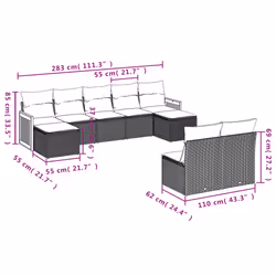 VidaXL 3260452 ensemble de meubles de jardin