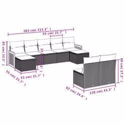 VidaXL 3260453 ensemble de meubles de jardin