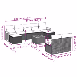 VidaXL 3260459 ensemble de meubles de jardin