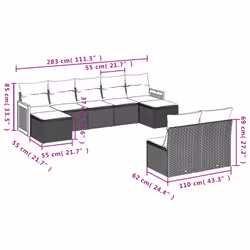 VidaXL 3260460 ensemble de meubles de jardin