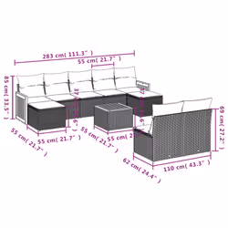 VidaXL 3260462 ensemble de meubles de jardin