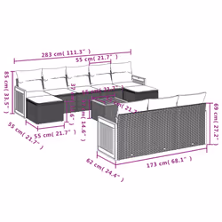 VidaXL 3260495 ensemble de meubles de jardin
