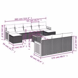 VidaXL 3260502 ensemble de meubles de jardin