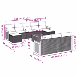 VidaXL 3260504 ensemble de meubles de jardin