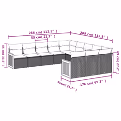 VidaXL 3260509 ensemble de meubles de jardin