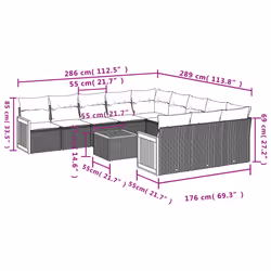 VidaXL 3260511 ensemble de meubles de jardin