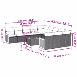 VidaXL 3260512 ensemble de meubles de jardin