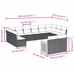 VidaXL 3260523 ensemble de meubles de jardin