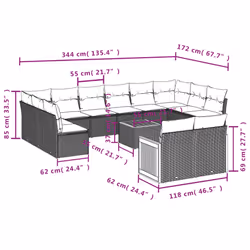 VidaXL 3260526 ensemble de meubles de jardin