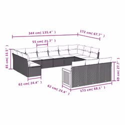 VidaXL 3260544 ensemble de meubles de jardin