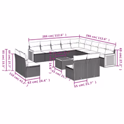 VidaXL 3260575 ensemble de meubles de jardin