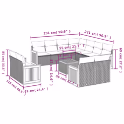 VidaXL 3260581 ensemble de meubles de jardin