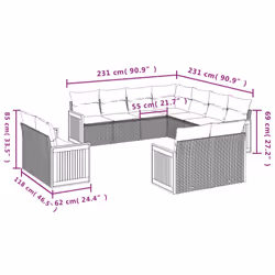 VidaXL 3260583 ensemble de meubles de jardin