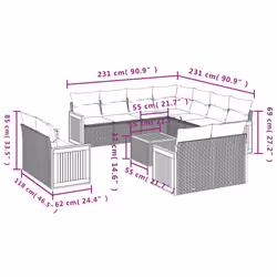 VidaXL 3260585 ensemble de meubles de jardin