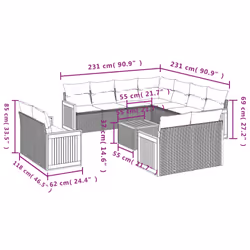 VidaXL 3260588 ensemble de meubles de jardin