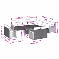 VidaXL 3260606 ensemble de meubles de jardin