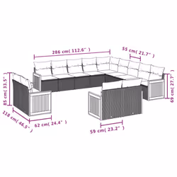VidaXL 3260614 ensemble de meubles de jardin