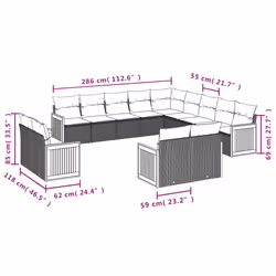 VidaXL 3260617 ensemble de meubles de jardin