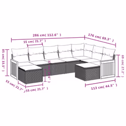 VidaXL 3260624 ensemble de meubles de jardin