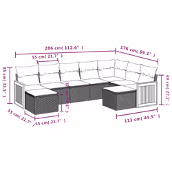 VidaXL 3260632 ensemble de meubles de jardin