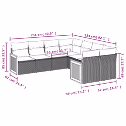 VidaXL 3260635 ensemble de meubles de jardin