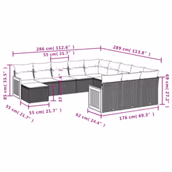 VidaXL 3260667 ensemble de meubles de jardin