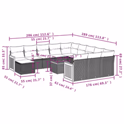 VidaXL 3260672 ensemble de meubles de jardin
