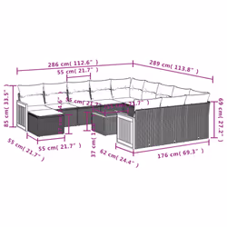 VidaXL 3260674 ensemble de meubles de jardin