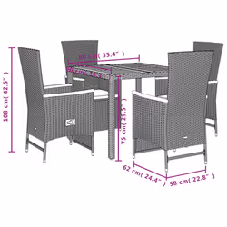 VidaXL 3277504 ensemble de meubles de jardin - Vue supplémentaire 5