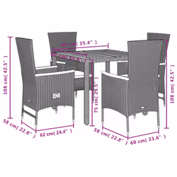 VidaXL 3277505 ensemble de meubles de jardin - Vue supplémentaire 5