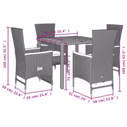 VidaXL 3277508 ensemble de meubles de jardin - Vue supplémentaire 5