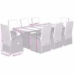 VidaXL 3277603 ensemble de meubles de jardin - Vue supplémentaire 7