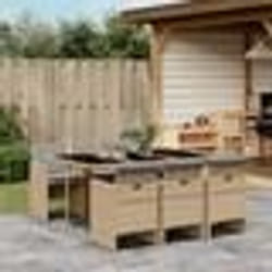 vidaXL Ensemble à manger de jardin coussins 7 pcs mélange beige rotin