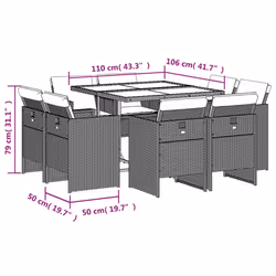 VidaXL 3277782 ensemble de meubles de jardin - Vue supplémentaire 8