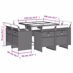 VidaXL 3277787 ensemble de meubles de jardin - Vue supplémentaire 8