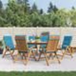 vidaXL Ensemble à manger de jardin 9pcs coussins noir résine tressée