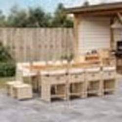 vidaXL Ensemble à manger de jardin et coussins 13 pcs beige