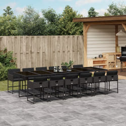 Vidaxl - Ensemble à manger de jardin 13 pcs coussins noir résine tressée