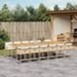 vidaXL Ensemble à manger de jardin et coussins 13 pcs beige