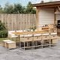 vidaXL Ensemble à manger de jardin et coussins 13 pcs beige