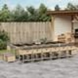 vidaXL Ensemble à manger de jardin et coussins 17 pcs mélange beige