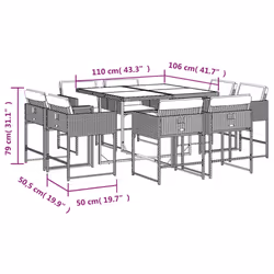 VidaXL 3278142 ensemble de meubles de jardin - Vue supplémentaire 8
